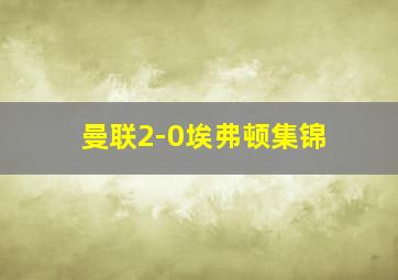 曼联2-0埃弗顿集锦