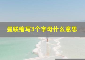 曼联缩写3个字母什么意思