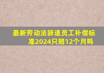 最新劳动法辞退员工补偿标准2024只赔12个月吗