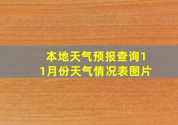 本地天气预报查询11月份天气情况表图片