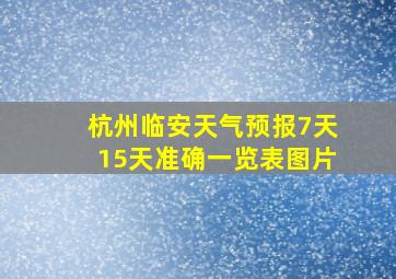 杭州临安天气预报7天15天准确一览表图片