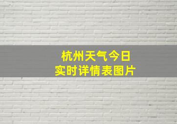 杭州天气今日实时详情表图片