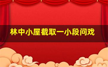 林中小屋截取一小段问戏