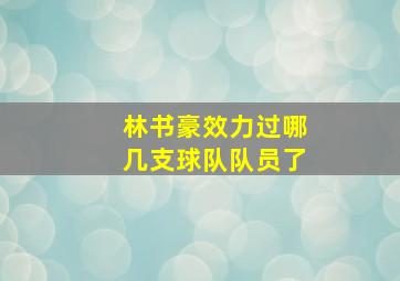 林书豪效力过哪几支球队队员了