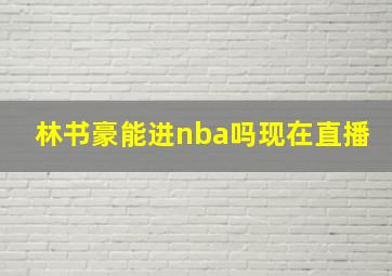 林书豪能进nba吗现在直播