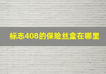 标志408的保险丝盒在哪里