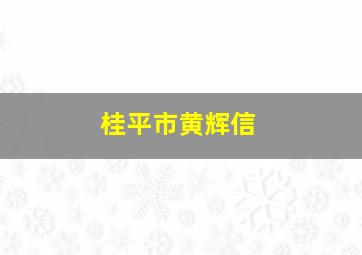 桂平市黄辉信