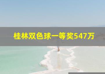 桂林双色球一等奖547万