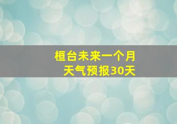 桓台未来一个月天气预报30天