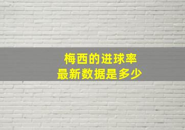 梅西的进球率最新数据是多少