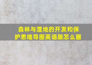 森林与湿地的开发和保护思维导图英语版怎么画