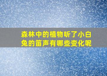 森林中的植物听了小白兔的笛声有哪些变化呢