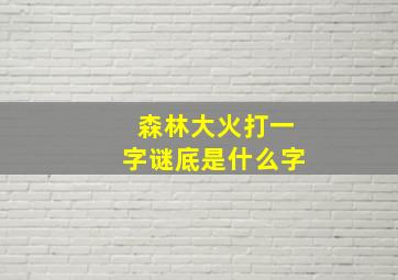 森林大火打一字谜底是什么字