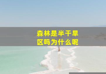 森林是半干旱区吗为什么呢