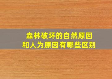 森林破坏的自然原因和人为原因有哪些区别