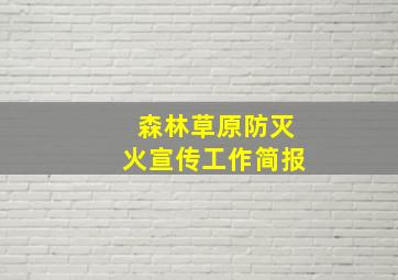 森林草原防灭火宣传工作简报