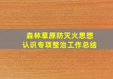 森林草原防灭火思想认识专项整治工作总结