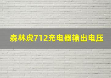 森林虎712充电器输出电压