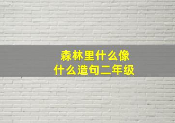 森林里什么像什么造句二年级