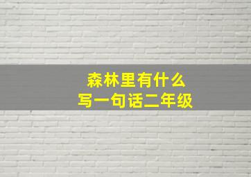 森林里有什么写一句话二年级