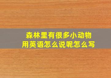 森林里有很多小动物用英语怎么说呢怎么写