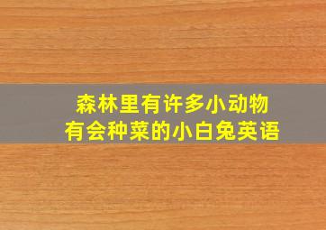 森林里有许多小动物有会种菜的小白兔英语