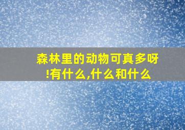 森林里的动物可真多呀!有什么,什么和什么