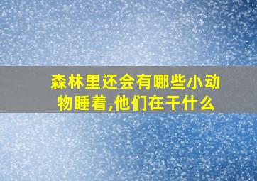 森林里还会有哪些小动物睡着,他们在干什么