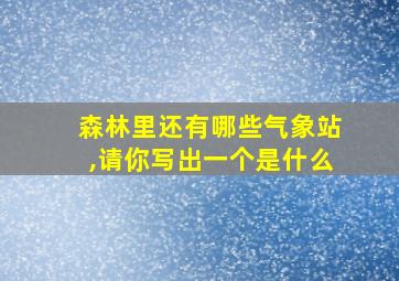 森林里还有哪些气象站,请你写出一个是什么