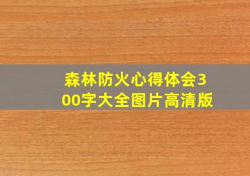 森林防火心得体会300字大全图片高清版