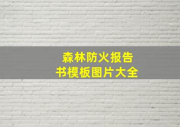 森林防火报告书模板图片大全