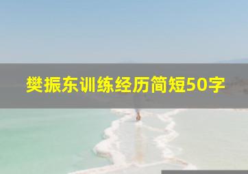 樊振东训练经历简短50字