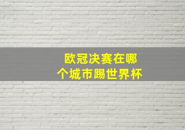 欧冠决赛在哪个城市踢世界杯