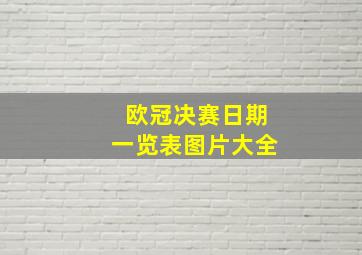 欧冠决赛日期一览表图片大全