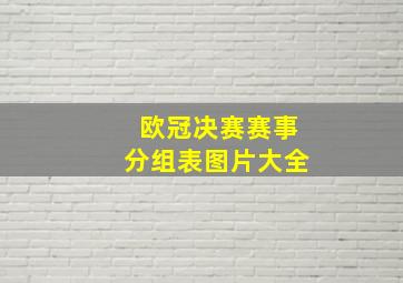 欧冠决赛赛事分组表图片大全