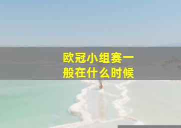 欧冠小组赛一般在什么时候