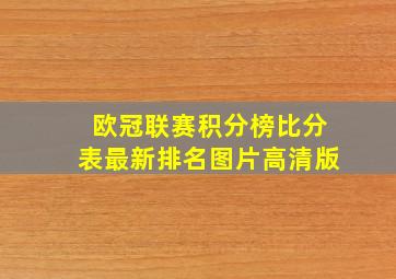 欧冠联赛积分榜比分表最新排名图片高清版