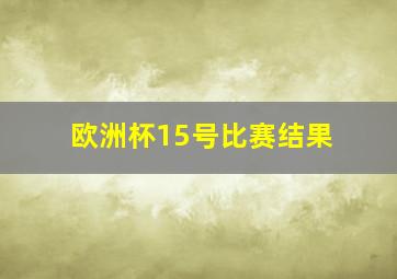 欧洲杯15号比赛结果