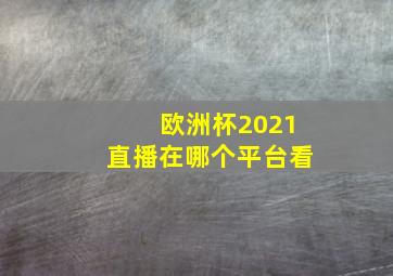 欧洲杯2021直播在哪个平台看