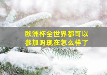 欧洲杯全世界都可以参加吗现在怎么样了