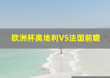 欧洲杯奥地利VS法国前瞻