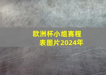 欧洲杯小组赛程表图片2024年