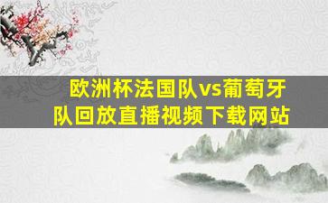 欧洲杯法国队vs葡萄牙队回放直播视频下载网站