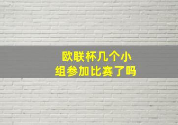 欧联杯几个小组参加比赛了吗