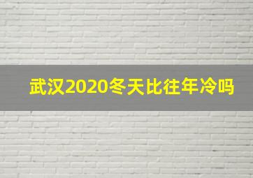 武汉2020冬天比往年冷吗