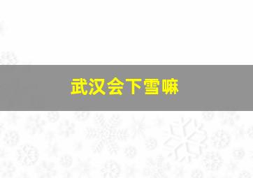 武汉会下雪嘛