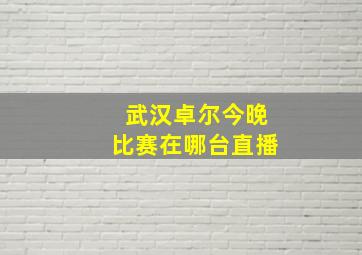 武汉卓尔今晚比赛在哪台直播