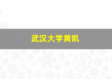 武汉大学黄凯