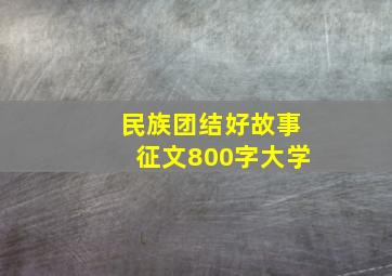 民族团结好故事征文800字大学