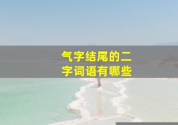 气字结尾的二字词语有哪些